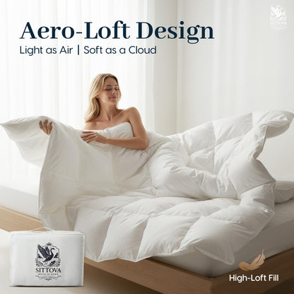 Goose Down Fiber Duvet Insert Soft Cooling Comfort