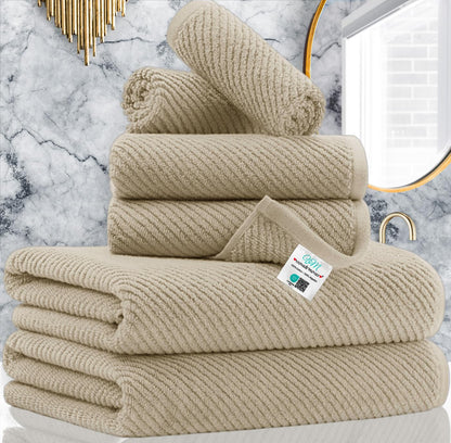 Cotton Bathroom Towel Gift Set 6-Piece Collection
