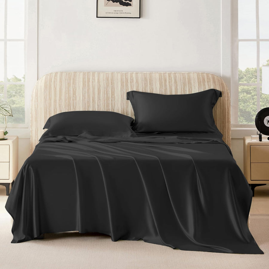 Pure Mulberry Silk Sheet Set Luxury 4-Piece Bedding