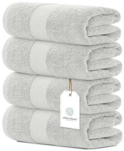 Luxury Cotton Bath Towel Set Thick Soft 4-Pack