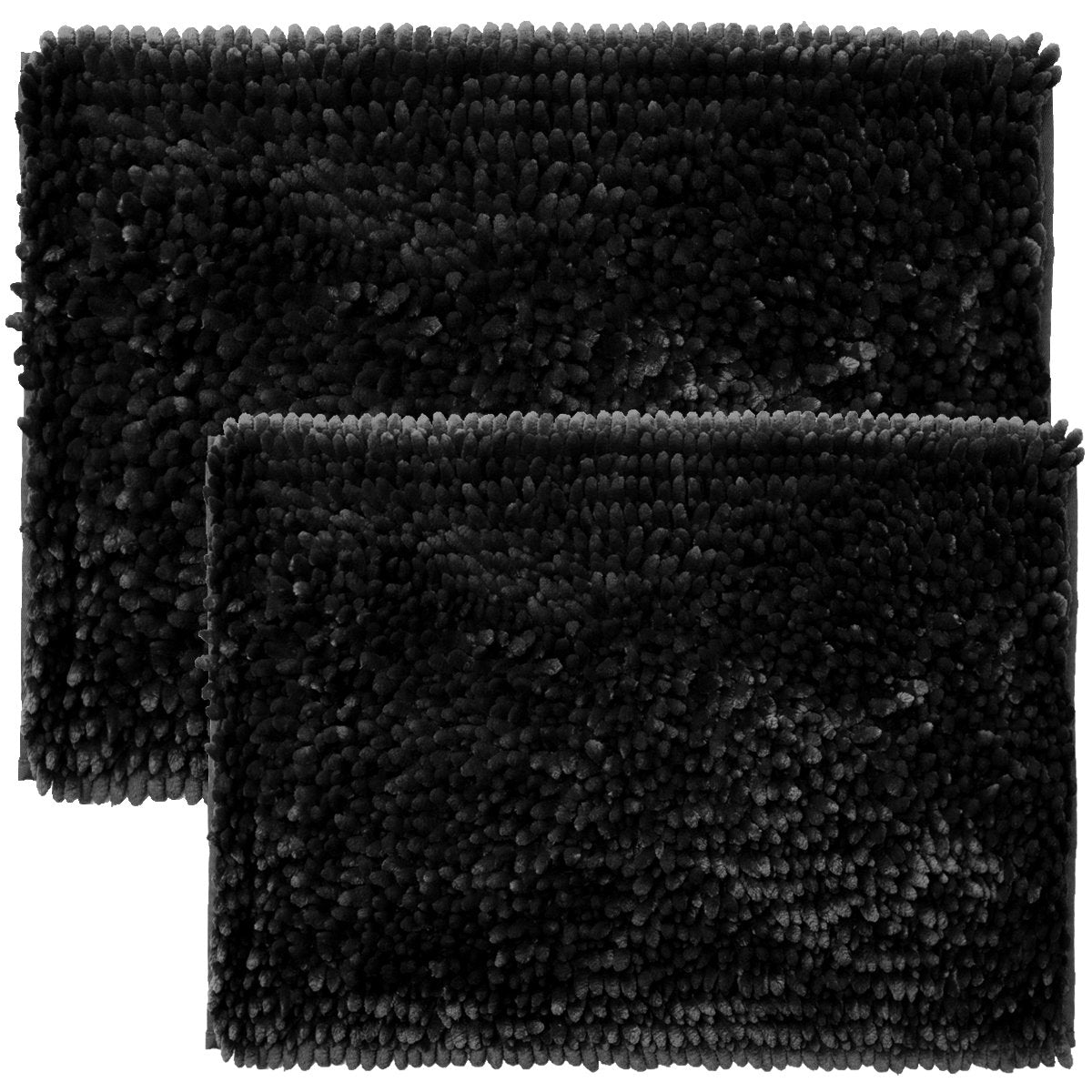 Butter Chenille Bath Rug Set with Non-Slip Backing