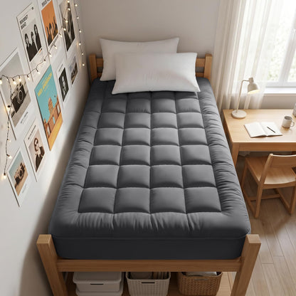 Cotton Pillow Top Mattress Pad Deep Pocket Cover