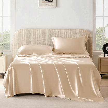 Pure Mulberry Silk Sheet Set Luxury 4-Piece Bedding