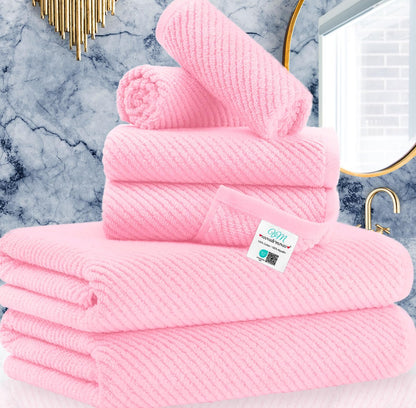 Cotton Bathroom Towel Gift Set 6-Piece Collection
