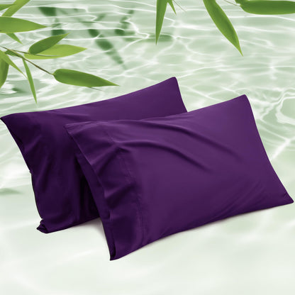 Cooling Bamboo Pillowcase Set Soft Breathable Cover