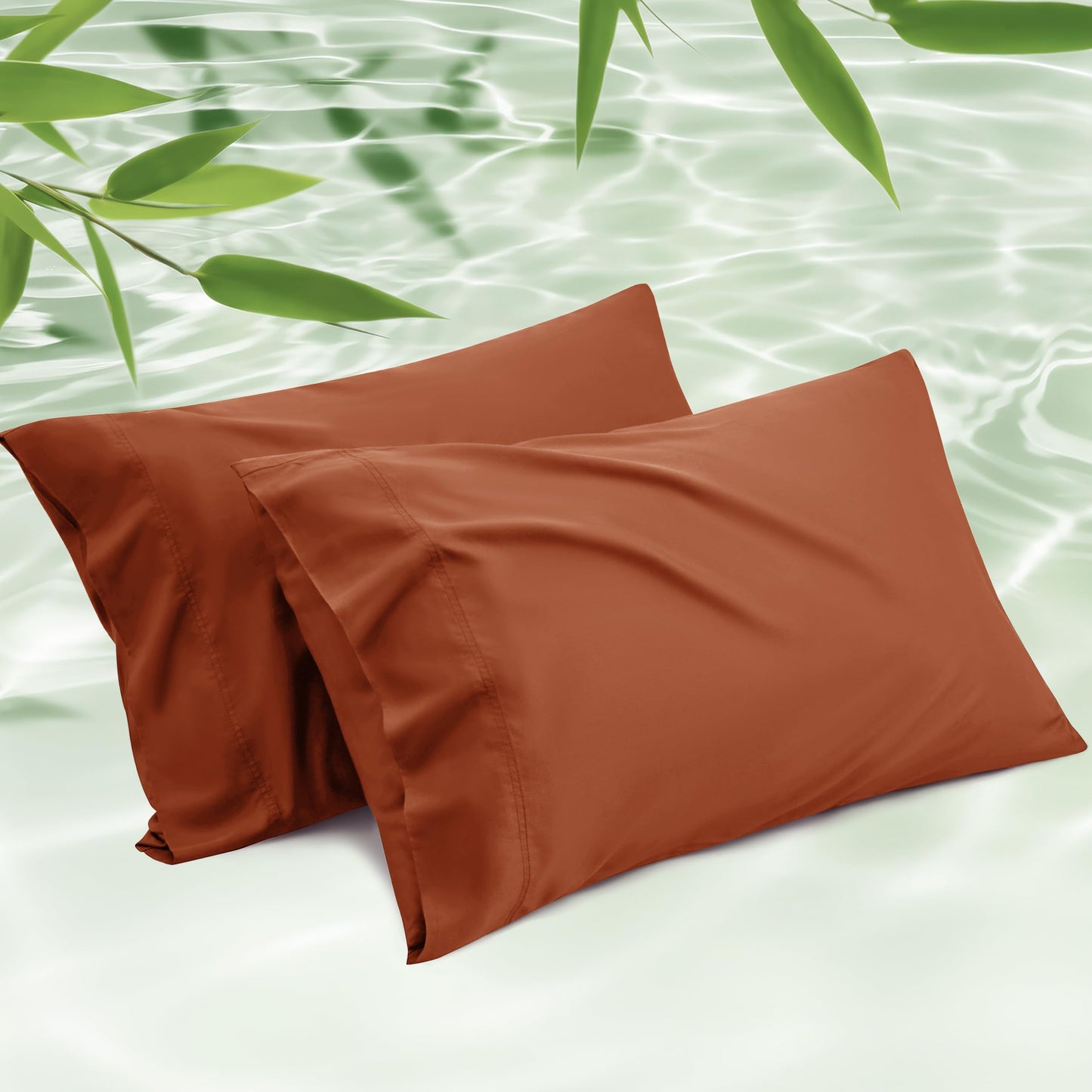 Cooling Bamboo Pillowcase Set Soft Breathable Cover