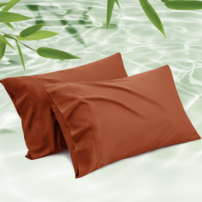 Cooling Bamboo Pillowcase Set Soft Breathable Cover