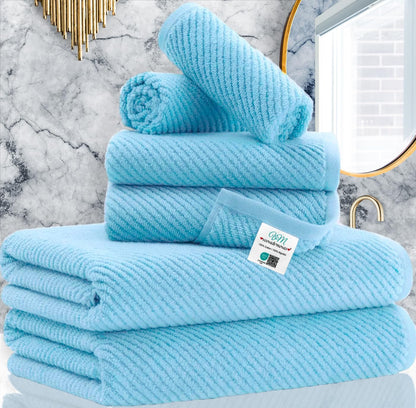 Cotton Bathroom Towel Gift Set 6-Piece Collection