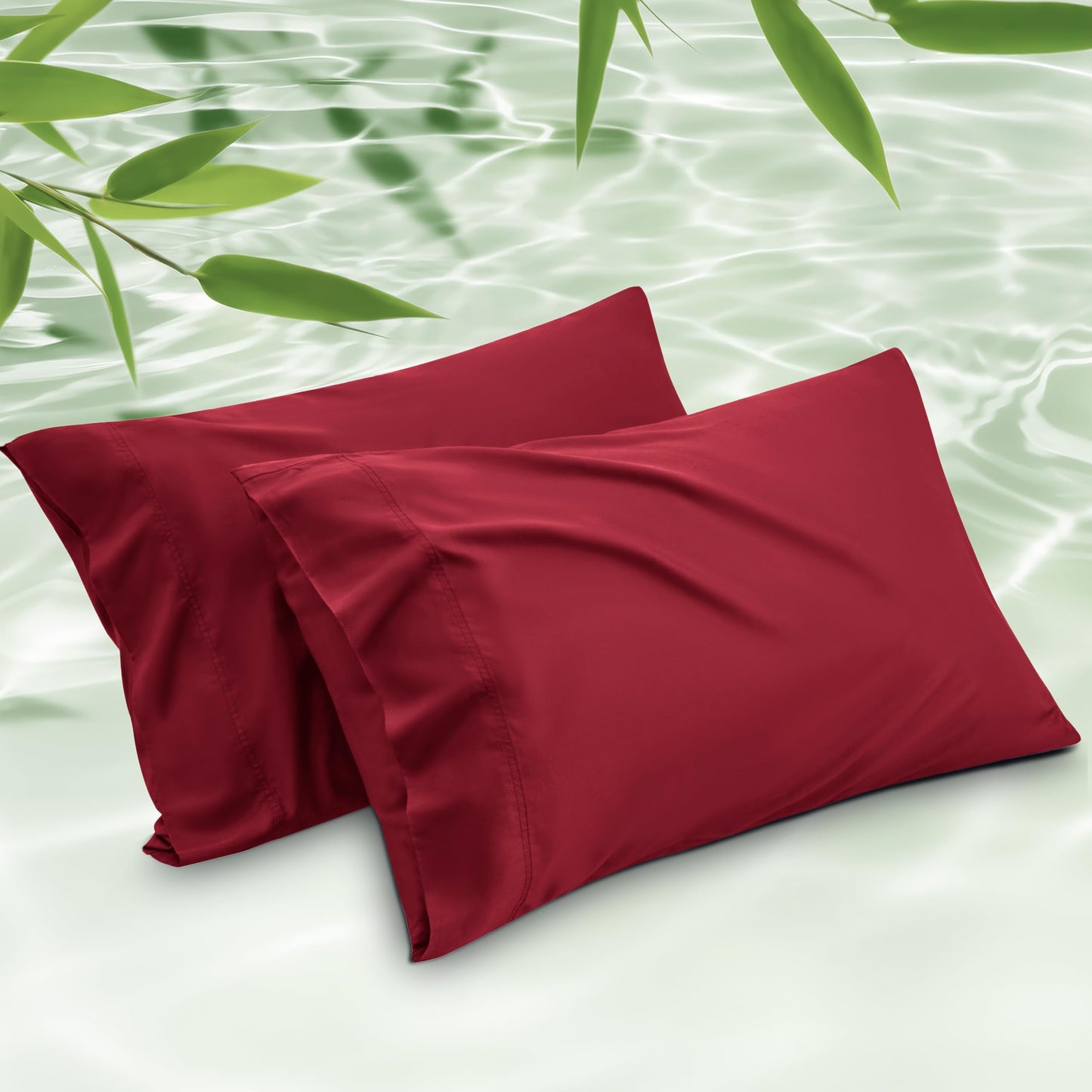 Cooling Bamboo Pillowcase Set Soft Breathable Cover