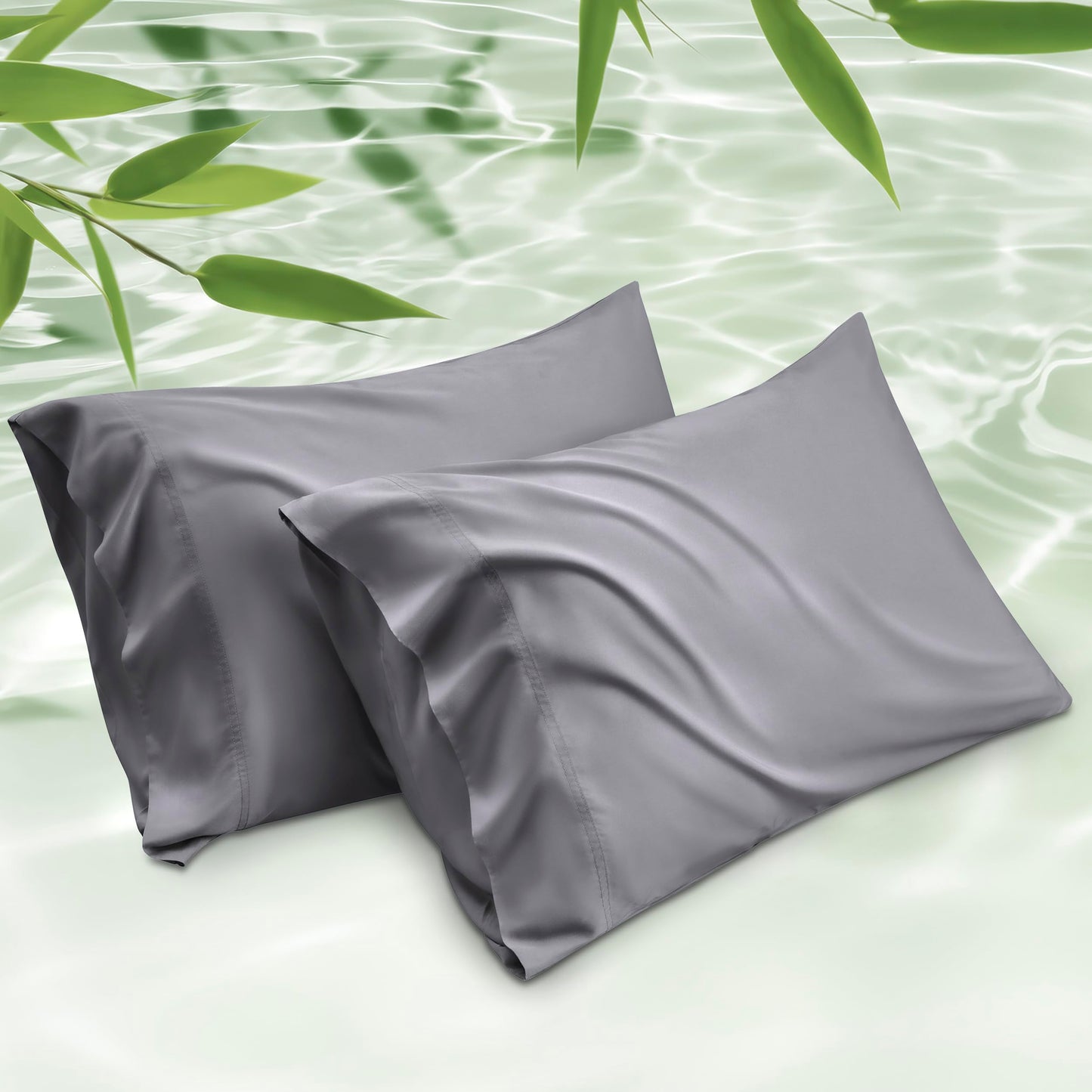 Cooling Bamboo Pillowcase Set Soft Breathable Cover