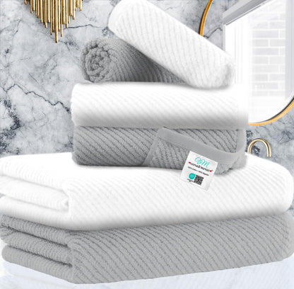 Cotton Bathroom Towel Gift Set 6-Piece Collection
