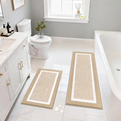 Microfiber Bath Rug Set with Plush Non-Slip Design
