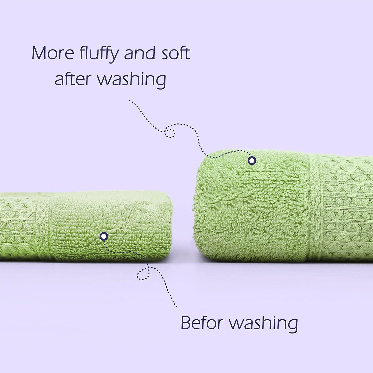 Cotton Hand Towel Set Assorted Colors 6-Pack