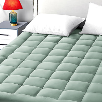 Cotton Pillow Top Mattress Pad Deep Pocket Cover