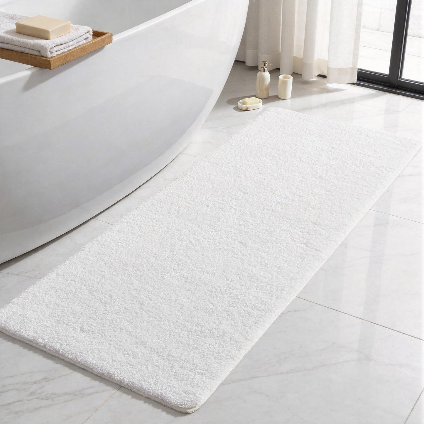 Ultra Soft Absorbent Bath Mat with Rubber Backing