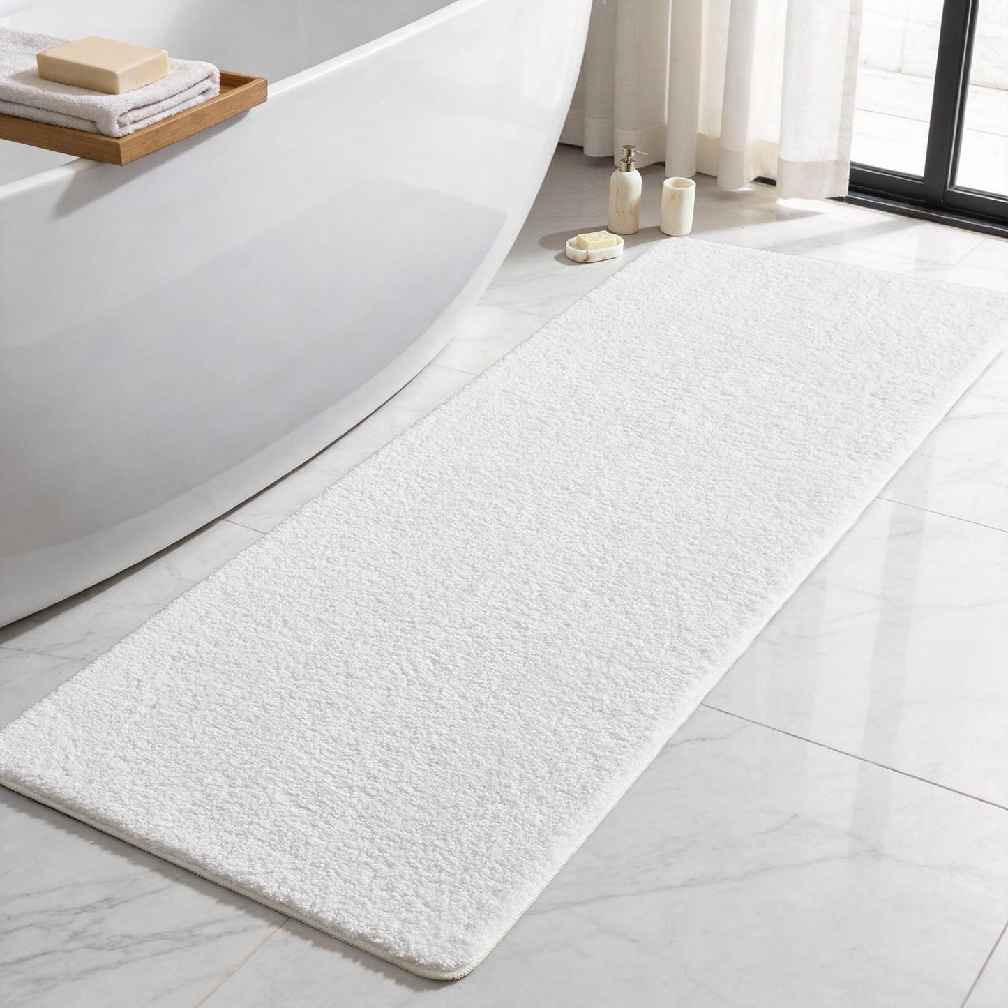 Ultra Soft Absorbent Bath Mat with Rubber Backing