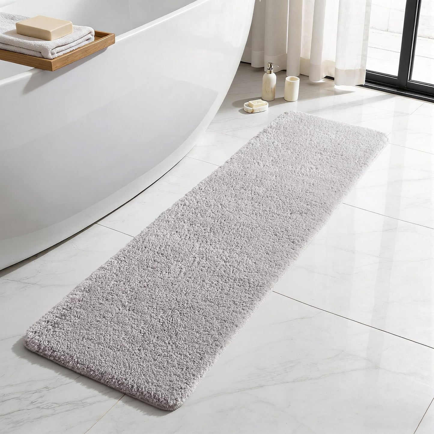 Ultra Soft Absorbent Bath Mat with Rubber Backing