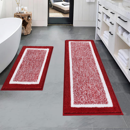 Microfiber Bath Rug Set with Plush Non-Slip Design