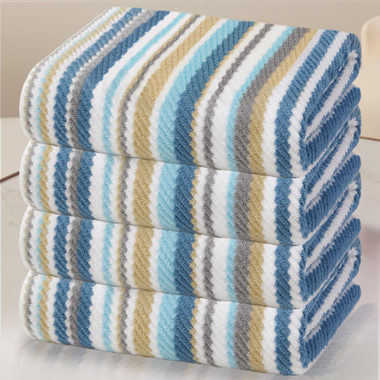 Striped Cotton Hand Towel Set Soft Quick-Dry Design