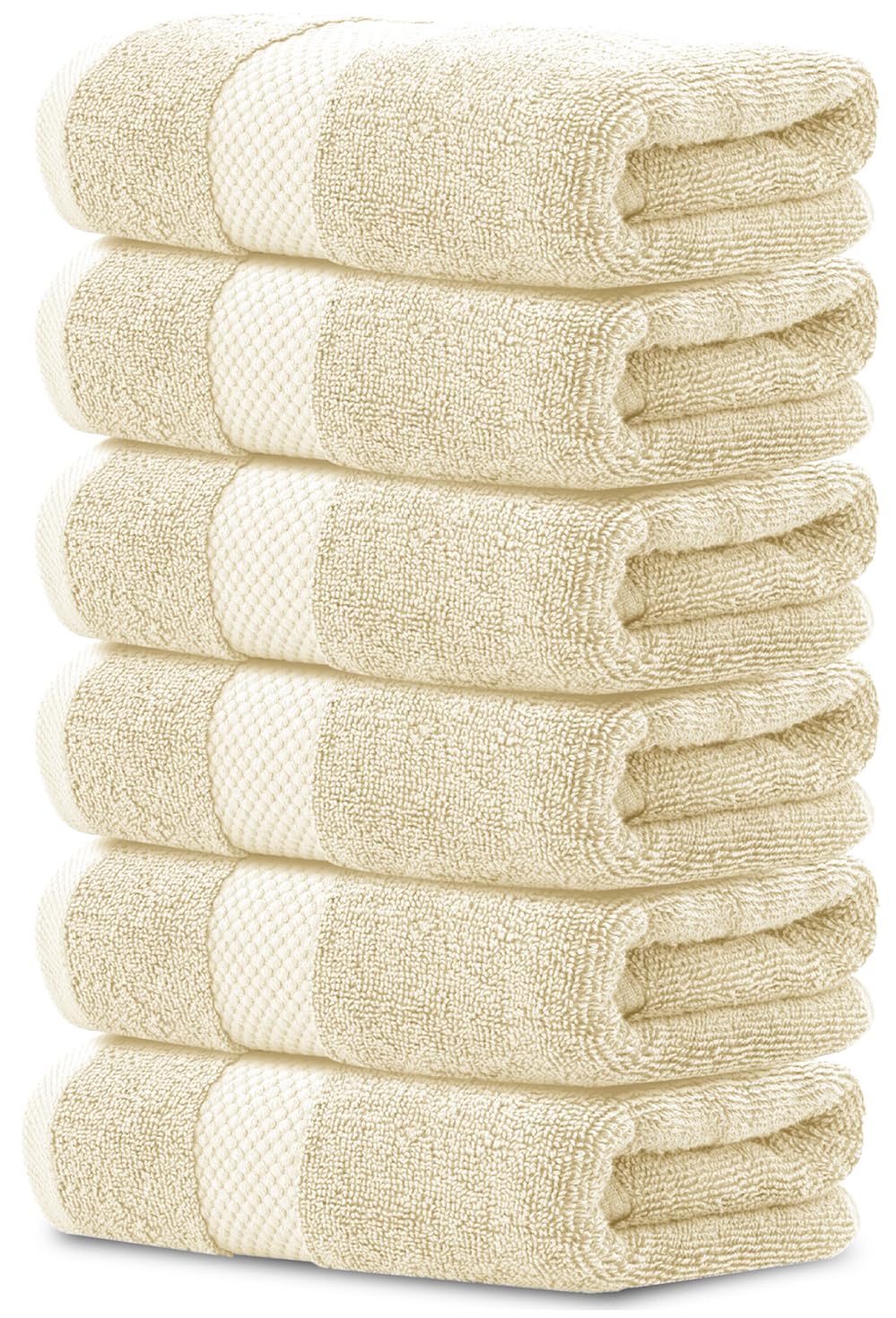 Luxury Cotton Hand Towel Set Hotel Spa 6-Pack