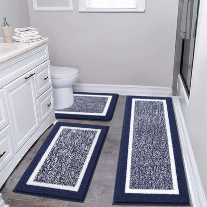 Microfiber Bath Rug Set with Plush Non-Slip Design