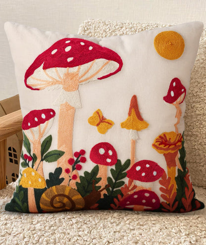 Boho Embroidered Throw Pillow Covers Set of 2