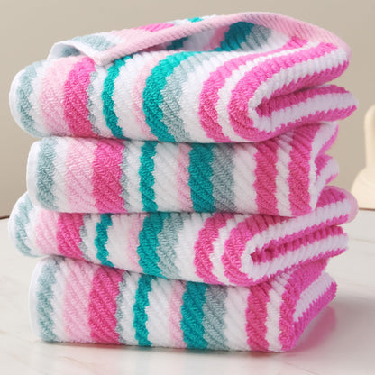Striped Cotton Hand Towel Set Soft Quick-Dry Design