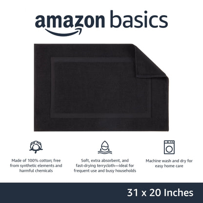 Cotton Bath Mat Rug for Everyday Bathroom Comfort