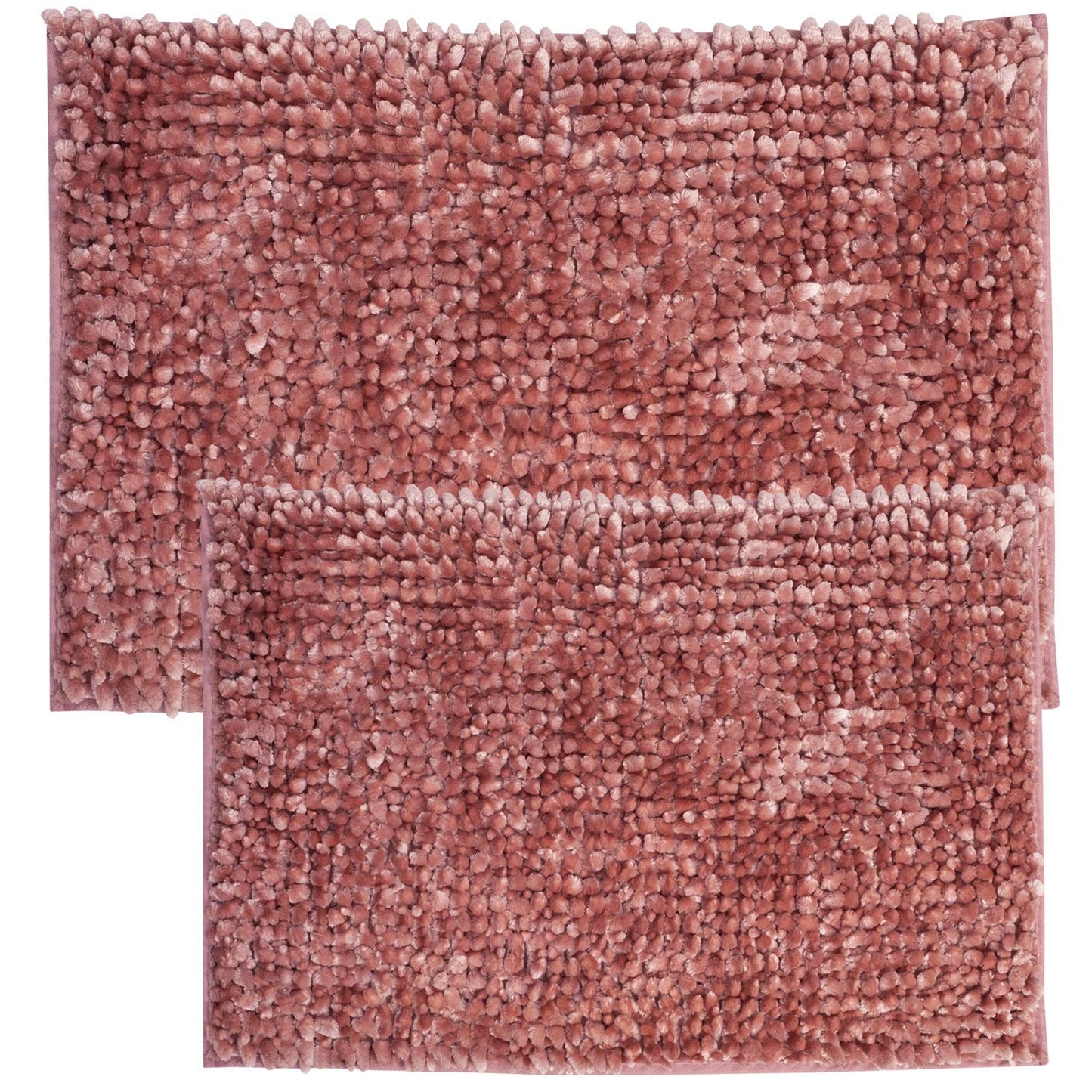 Butter Chenille Bath Rug Set with Non-Slip Backing