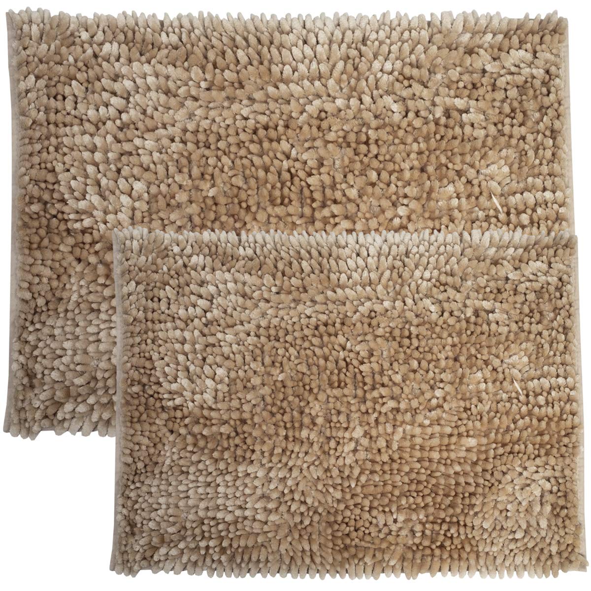 Butter Chenille Bath Rug Set with Non-Slip Backing