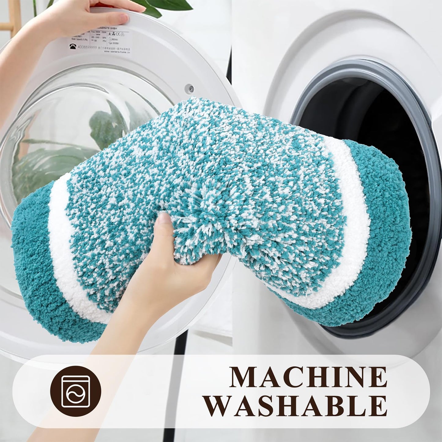 Microfiber Bath Rug Set with Plush Non-Slip Design