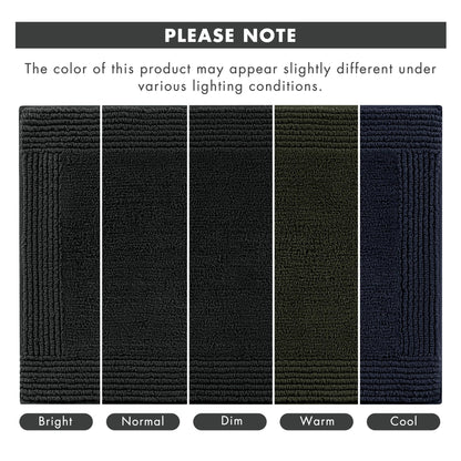 Luxury Cotton Tufted Bath Rug with Reversible Design