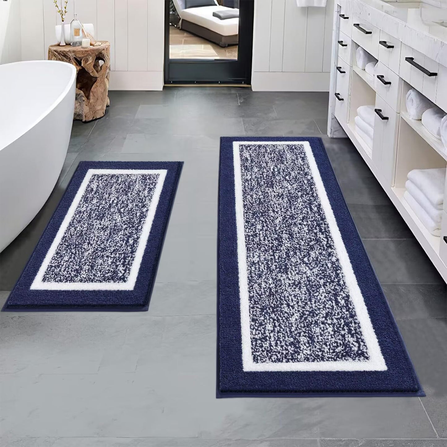Microfiber Bath Rug Set with Plush Non-Slip Design