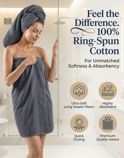 Complete Cotton Bathroom Towel Set Extra Large