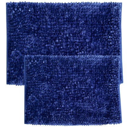 Butter Chenille Bath Rug Set with Non-Slip Backing