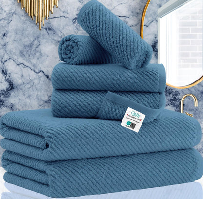Cotton Bathroom Towel Gift Set 6-Piece Collection
