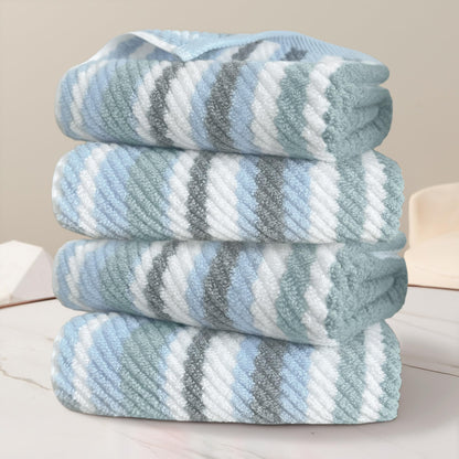 Striped Cotton Hand Towel Set Soft Quick-Dry Design