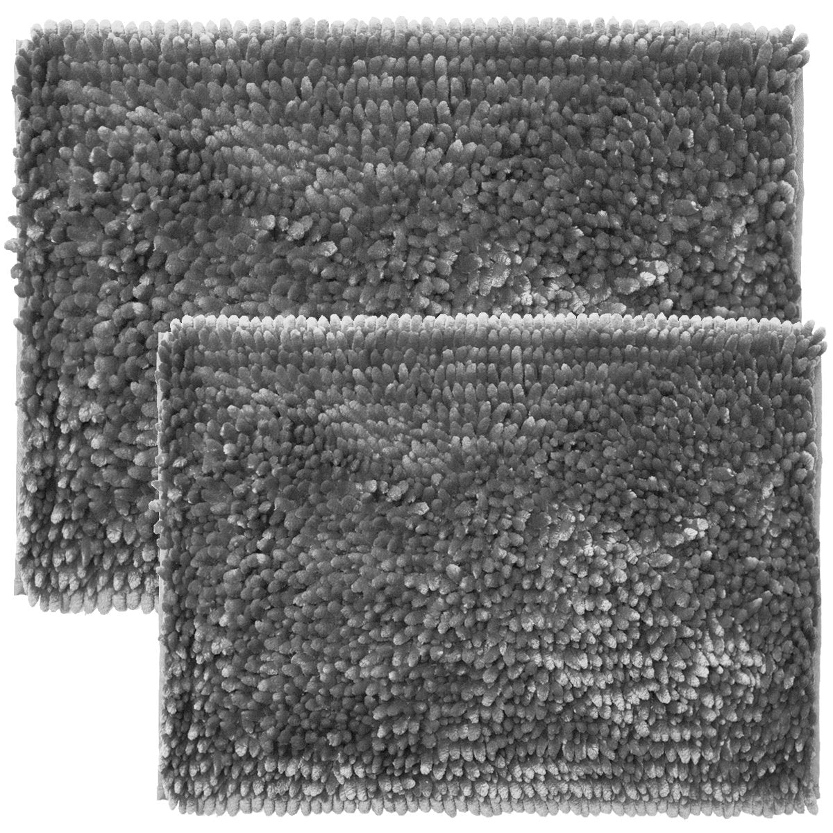 Butter Chenille Bath Rug Set with Non-Slip Backing