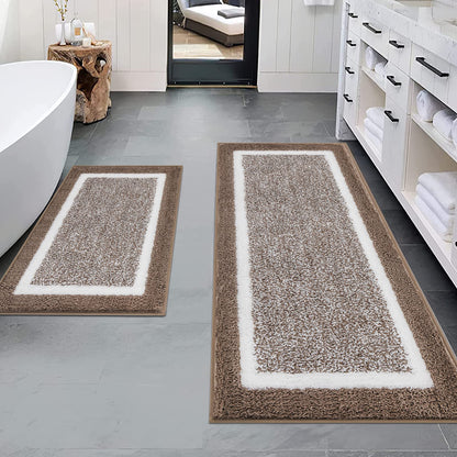 Microfiber Bath Rug Set with Plush Non-Slip Design