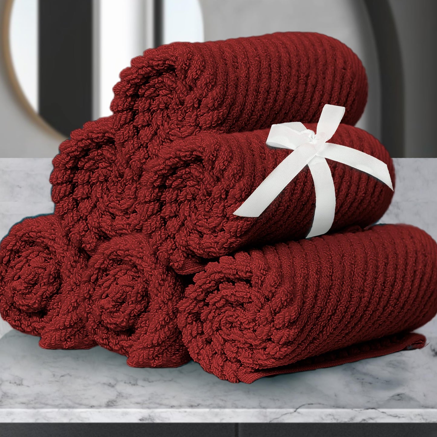 Cotton Bathroom Towel Gift Set 6-Piece Collection