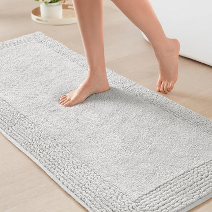 Luxury Cotton Tufted Bath Rug with Reversible Design