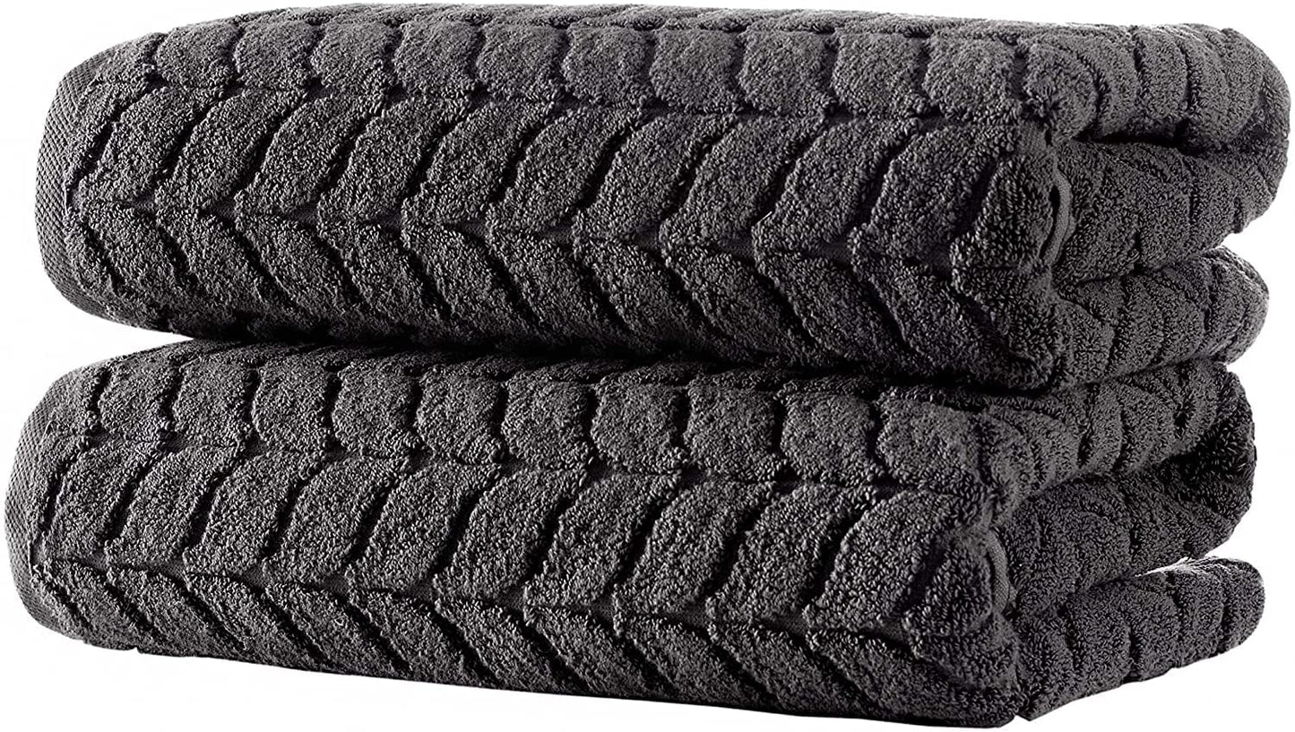 Turkish Cotton Towel Set Soft Plush Jacquard Design