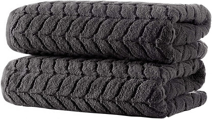 Turkish Cotton Towel Set Soft Plush Jacquard Design
