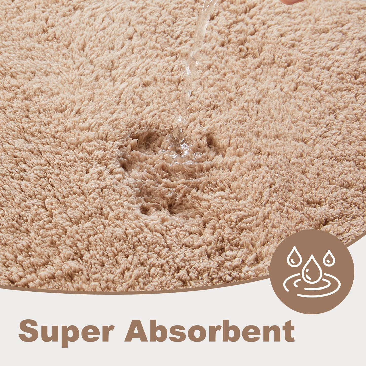 Ultra Soft Absorbent Bath Mat with Rubber Backing