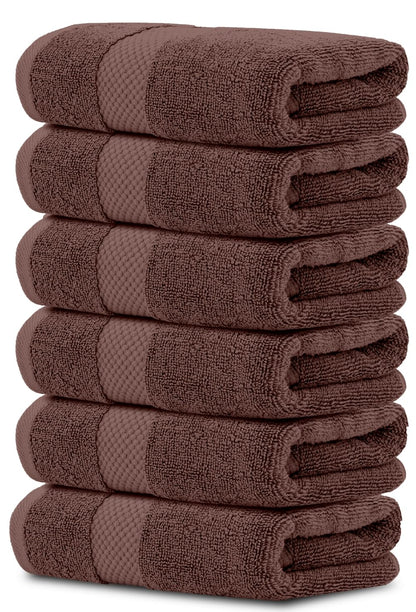 Luxury Cotton Hand Towel Set Hotel Spa 6-Pack