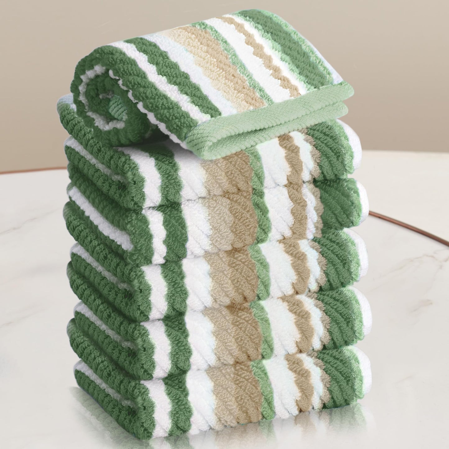 Striped Cotton Hand Towel Set Soft Quick-Dry Design