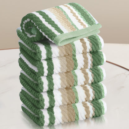 Striped Cotton Hand Towel Set Soft Quick-Dry Design