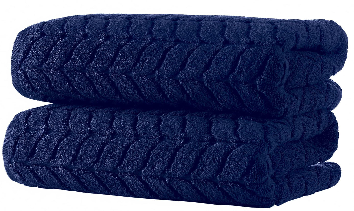 Turkish Cotton Towel Set Soft Plush Jacquard Design