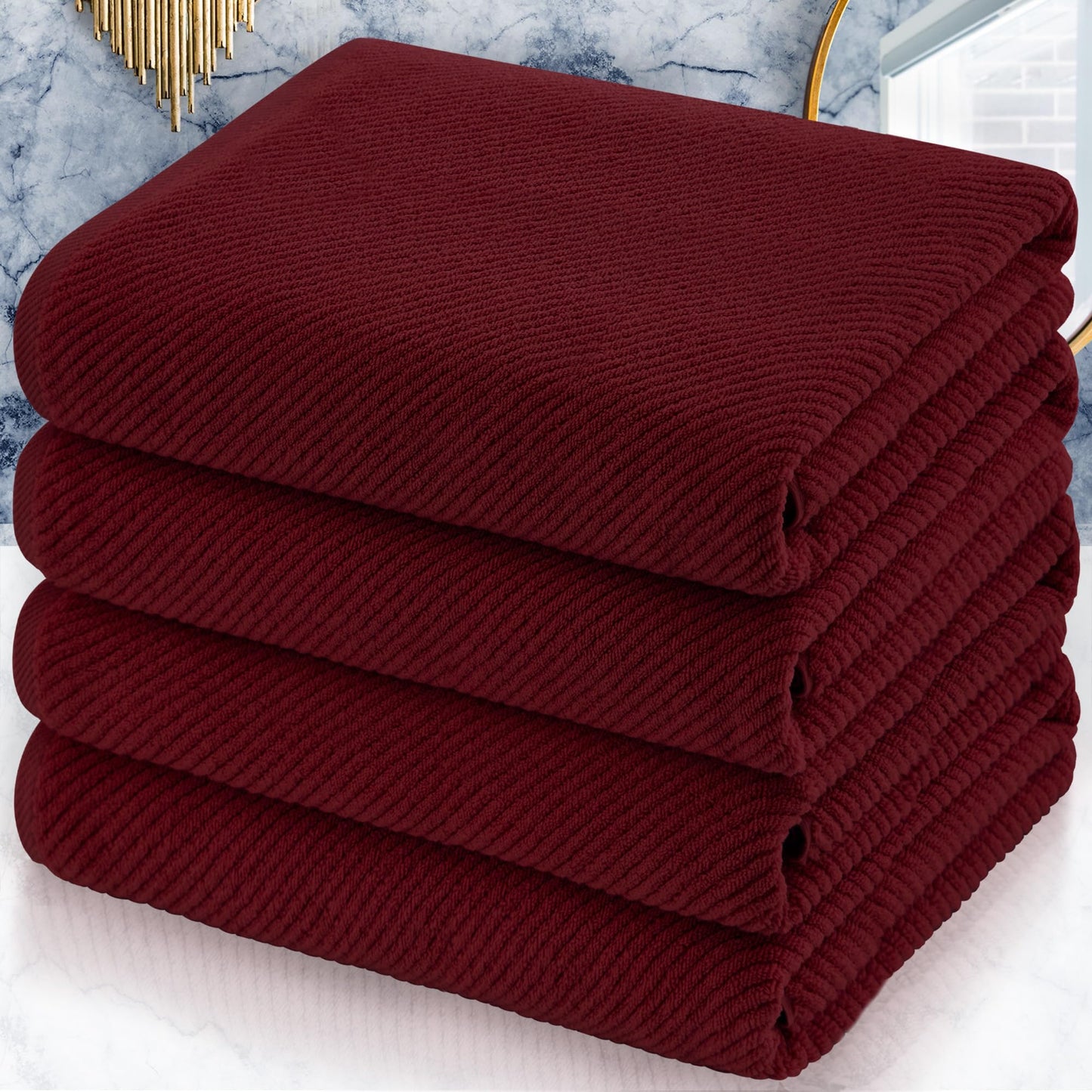 Cotton Bathroom Towel Gift Set 6-Piece Collection