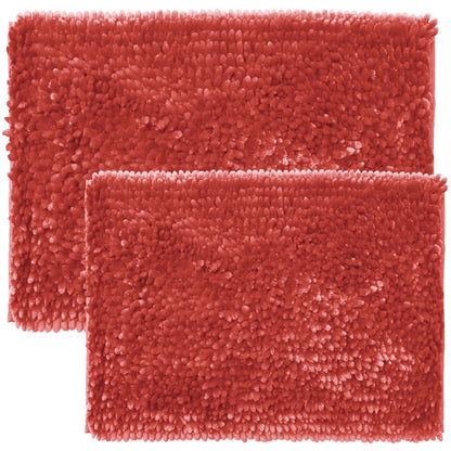 Butter Chenille Bath Rug Set with Non-Slip Backing
